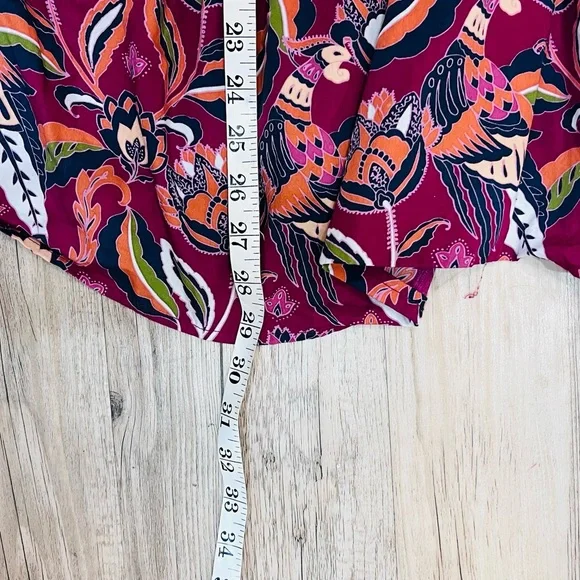 Cato Pink Colorful Floral Puffy Sleeves Blouse sz 18/20W - Picture 3 of 9